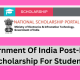 Government Of India Post-Matric Scholarship For Students