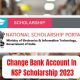 Change Bank Account In NSP Scholarship 2023