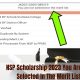 NSP Scholarship 2023 You Are Not Selected In The Merit List