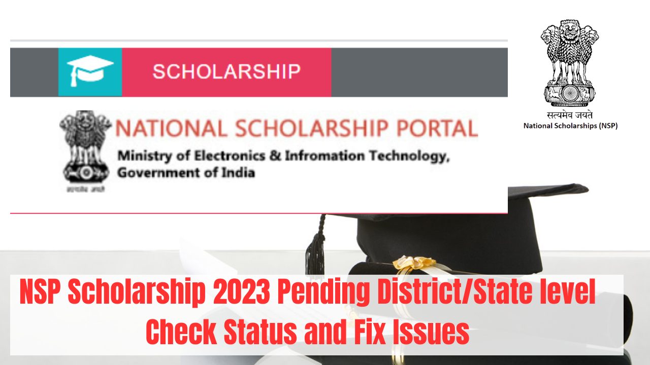 NSP Scholarship 2023 Pending District/State level Check Status and Fix Issues